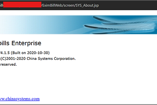 Stored XSS in ChinaSystems Eximbills Enterprise V4.1.5