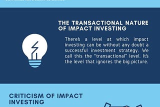 What is impact investing and what can it do?