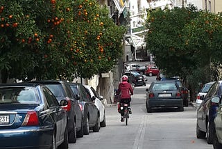 Cycling in Athens, Greece, as a means of transport