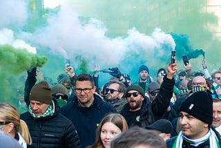 April 2nd, 2023 Stockholm’s Södermalm turns green.