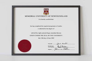 Buy Memorial University of Newfoundland Diploma