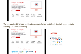 Develop for Good: Website Redesign to better enable user engagement and flow