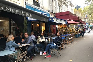 How people find places to eat in France, USA, and China?