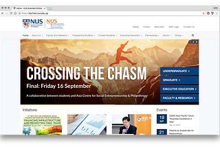 Proposed UX re-design of the NUS Business School website