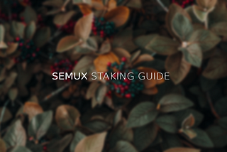 How to stake SEM?