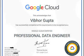 How I Passed GCP Data Engineer Certification Exam in Year 2021.