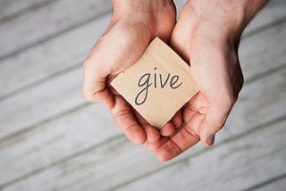 THE ART OF GIVING AWAY