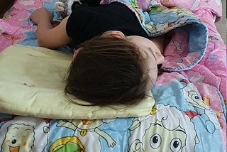 Bombshelter kid’s bed in Kyiv, Ukraine