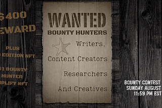 Amplify NFT Bounty Contest —  WANTED POSTER $400 REWARD