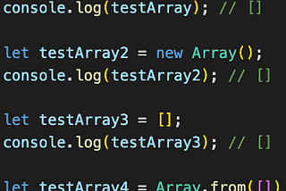 Arrays in JavaScript