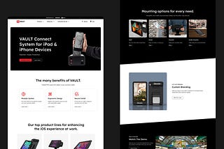 VAULT’s new homepage more effectively starts users on their marketing journey to drive increased leads and conversions.