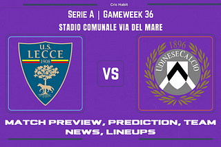 Serie A: Lecce vs. Udinese match Preview, Prediction, Latest Team News, and Predicted Lineups