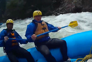 Flipping over at Clavey Falls on the Tuolumne River