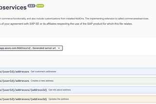 Swagger UI with SAP Commerce Cloud