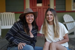 Chef Mollie Engelhart from Sow a Heart Farm with Stacy Grace from KENT organic cotton underwear.