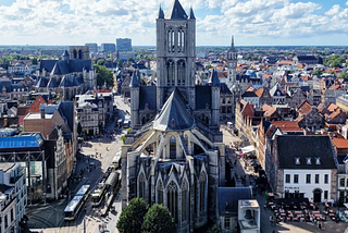 Spectacular view of Gand from the Beffroi tower
.
