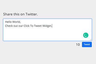 Create a Click To Tweet Widget With JavaScript.