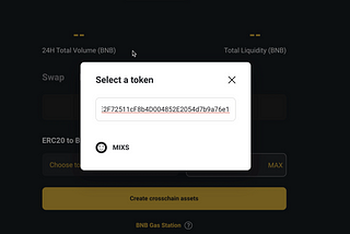 Streamix (MIXS) bridge to Binance Smart Chain