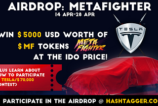 Airdrop: MetaFighter ($MF) 385,000 $MF tokens (worth ~5000USD at the IDO price)