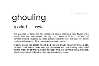 Ghouling, A Trend Of Unspeakable Cruelty