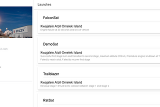 Building SpaceX API based Ionic-React App