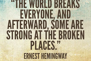 Scars of Strength: Embracing Hemingway’s Take on Turning Adversity into Resilience
