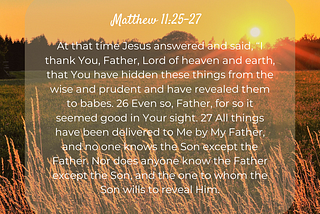 Matthew 11:25–27