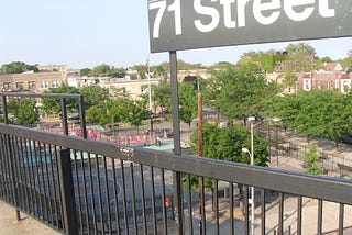 71st Street stop, D Line, 2005