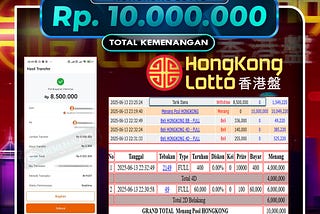 Bukti Kemenangan Togel Hongkong Lotto Rp10.000.000,- Lunas!