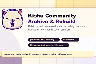 What’s Happening With the Kishu Community Archive and Rebuild