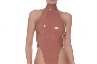 Mesmerizing pink latex magic bodysuit