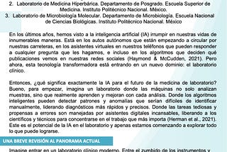 La inteligencia artificial (IA) está revolucionando los laboratorios clínicos: un vistazo al futuro…