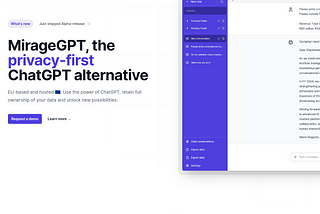 MirageGPT by Mirage-Studio.io: The GDPR-Compliant Alternative to ChatGPT Ensuring Data Privacy