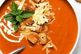 Creamy Tomato Basil Soup Recipe with Blender Magic