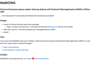 Mailto: Links in Chrome Open Office  365 Webmail / OutlookWebApp by Default