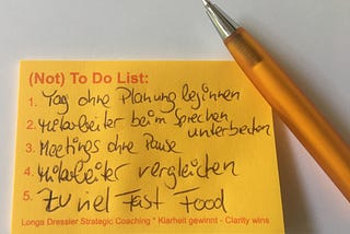 To Do oder Not To Do