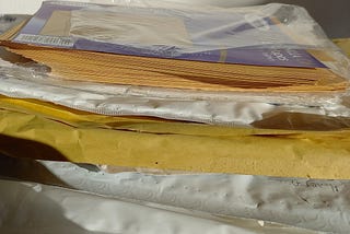 Various size envelopes. Photo: Clare O’Beara.