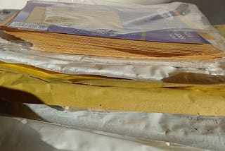 Various size envelopes. Photo: Clare O’Beara.