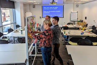 People participating in group exercises to create guidance about public roadmapping