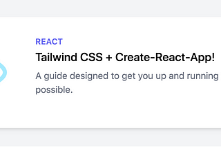 Setup Tailwind 2.0 with Create-React-App in 5 Minutes