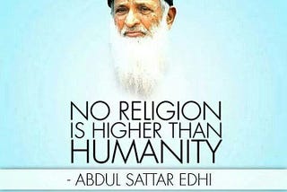 The one and only Edhi Sahb.