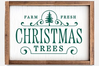 Farm Fresh Christmas Trees Svg, Christmas Tree Ornament Svg, December Svg, Svg Png Dxf Eps, Holiday Decor, Cricut Cut Files, Silhouette