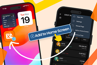 How to Add the UXUY Telegram Wallet to Your Phone’s Home Screen?