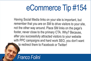 eCommerce Tip #154: Be Very Careful Where You Place Your Social Media Buttons