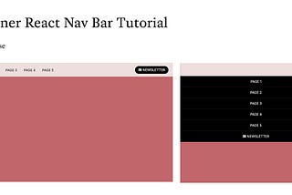 Beginner React Nav Bar Tutorial