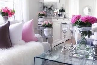 Blush and Burgundy Flowers for Home Decor