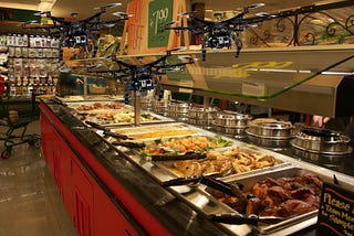 Amazon Installs over 10k Drones in Whole Foods Market to Discourage Salad Bar Grazers