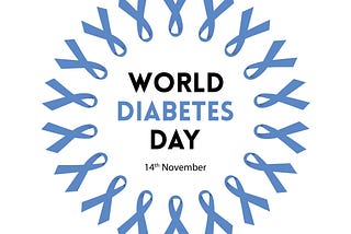World Diabetes Day blue ribbon vector free download
