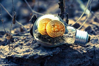 Lightbulb with Bitcoins