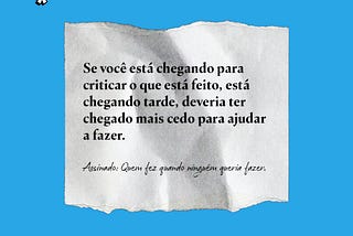 Bem-vindos à bordo!